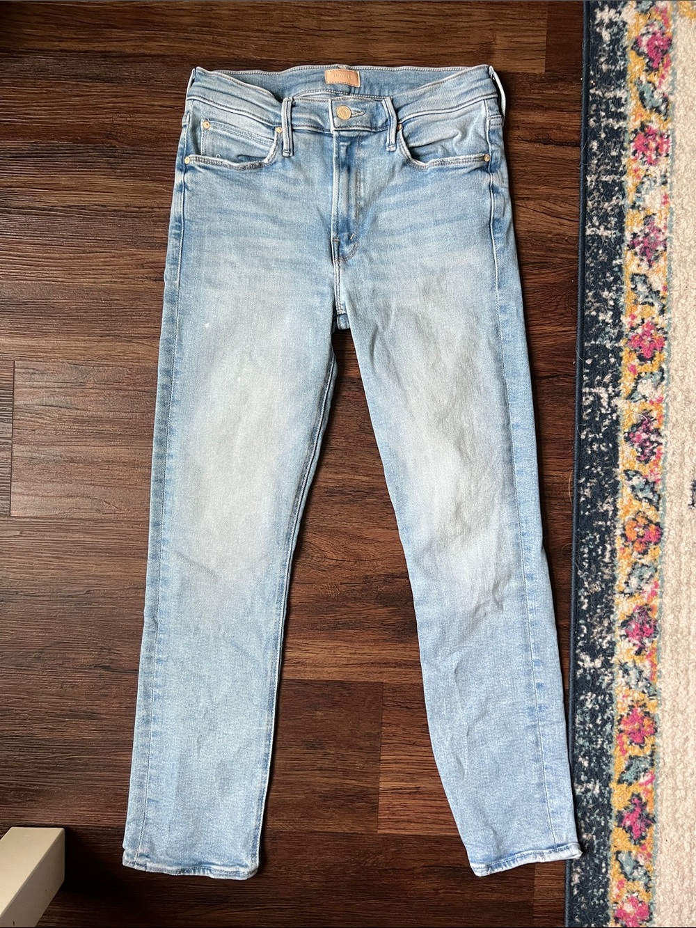 MOTHER Skinny Light Blue Stretch jeans